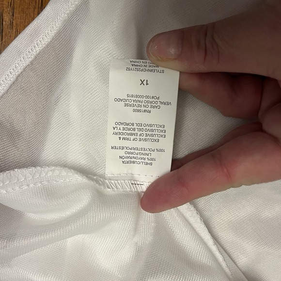 Rewind Boho Embroidered Kimono Cover Up Womens‎ XL Ivory Tassel Rayon Dress - Picture 6 of 7